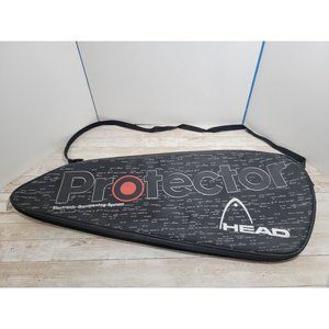 Head Protector Oversize Tennis Racquet Cover Bag Black Adjustable Shoulder Strap